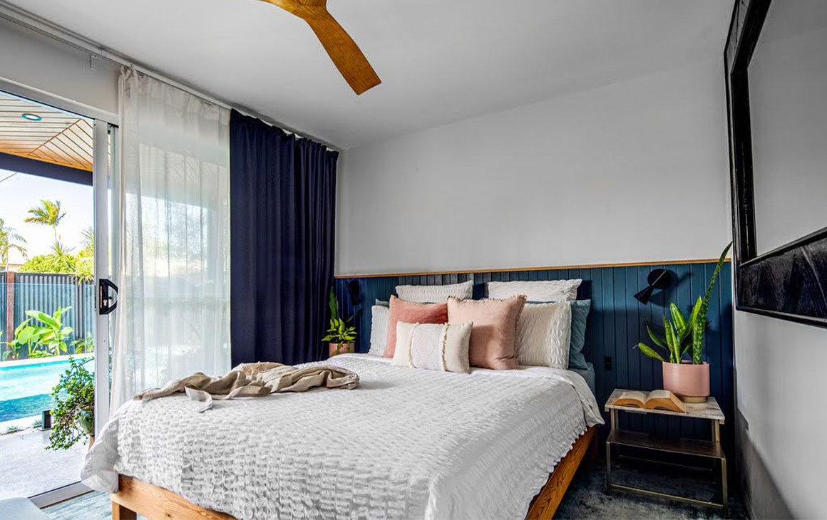 a double bedroom, stunninly decorated